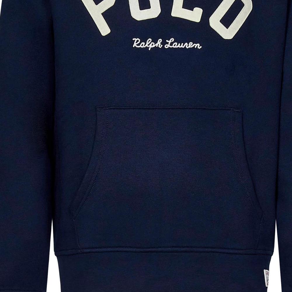 Polo Ralph Lauren Logo Letter Pattern Printed Hooded Long Sleeve Sweatshirt Men Sweatshirt Navy-Blue 710952040-001