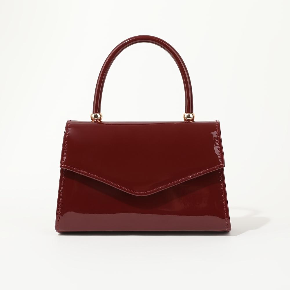 Elegant Women s Handbag with Metal Chain, Shoulder/Crossbody Bag, Versatile Evening Gown Bag. Suitable for commuting, dates, and casual evening вино красного
