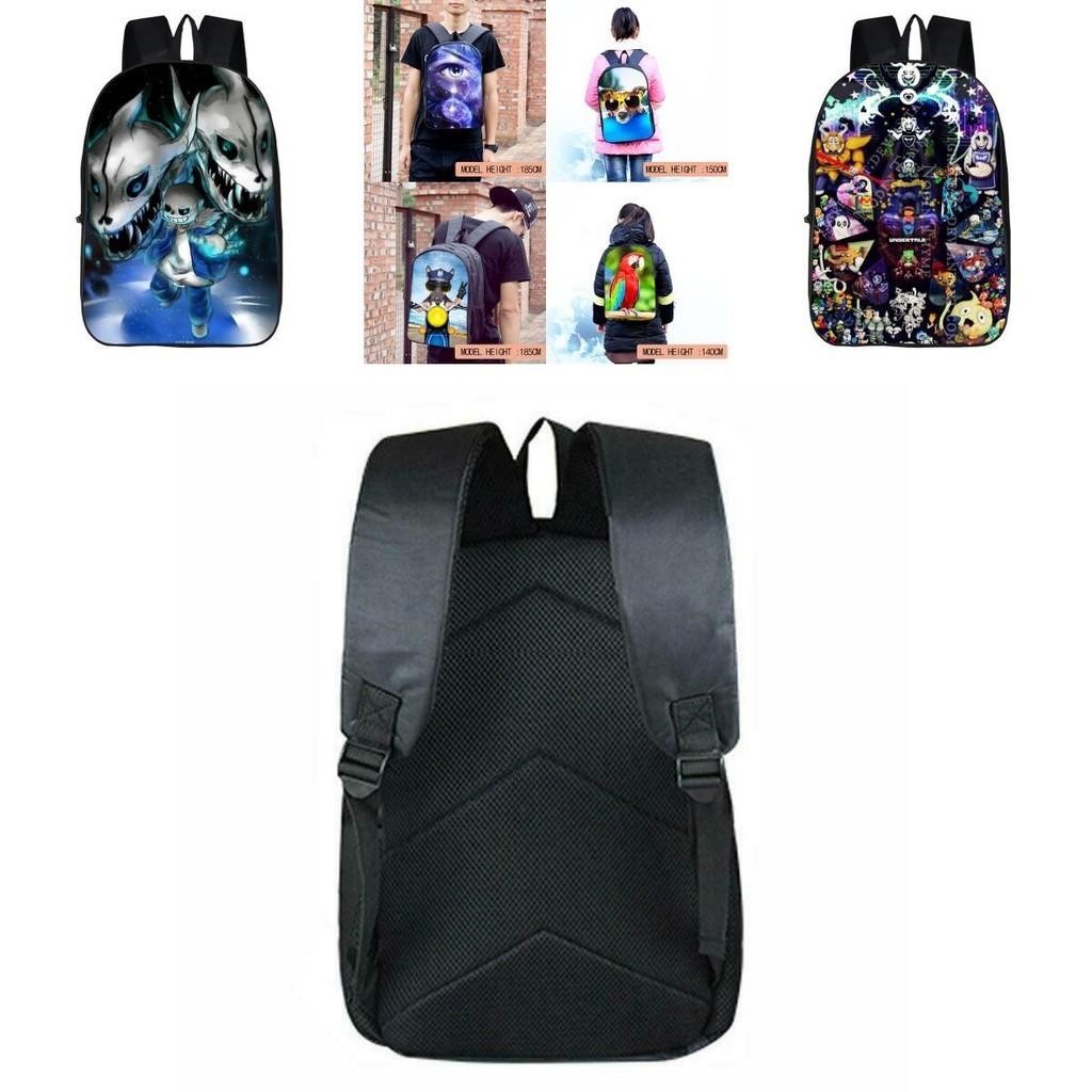Stylish Black Undertale Sans School Bookbag Featuring Smooth Zipper And Easy-to-clean Material