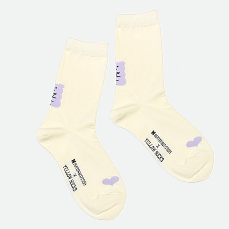 YELLOWSOCKS [YELLOWSOCKS] BACK point CREAM LAVENDER