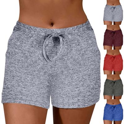 Short de sport taille haute pour femmes, short de sport de Yoga avec cordon de serrage, short de course, vêtements de sport avec poches