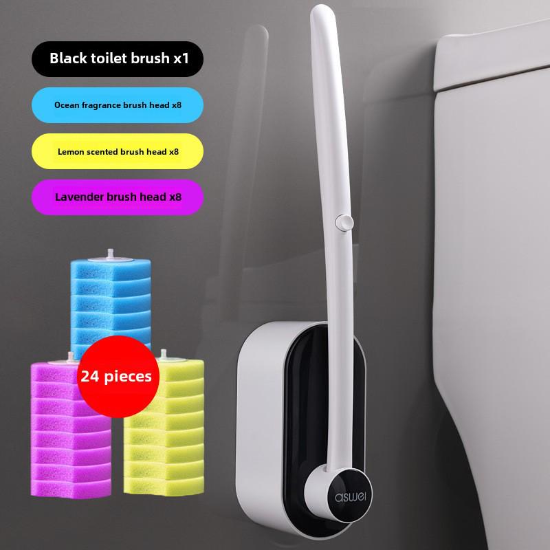Настенный одноразовый набор туалетной щетки со сменной самоочищающейся головкой