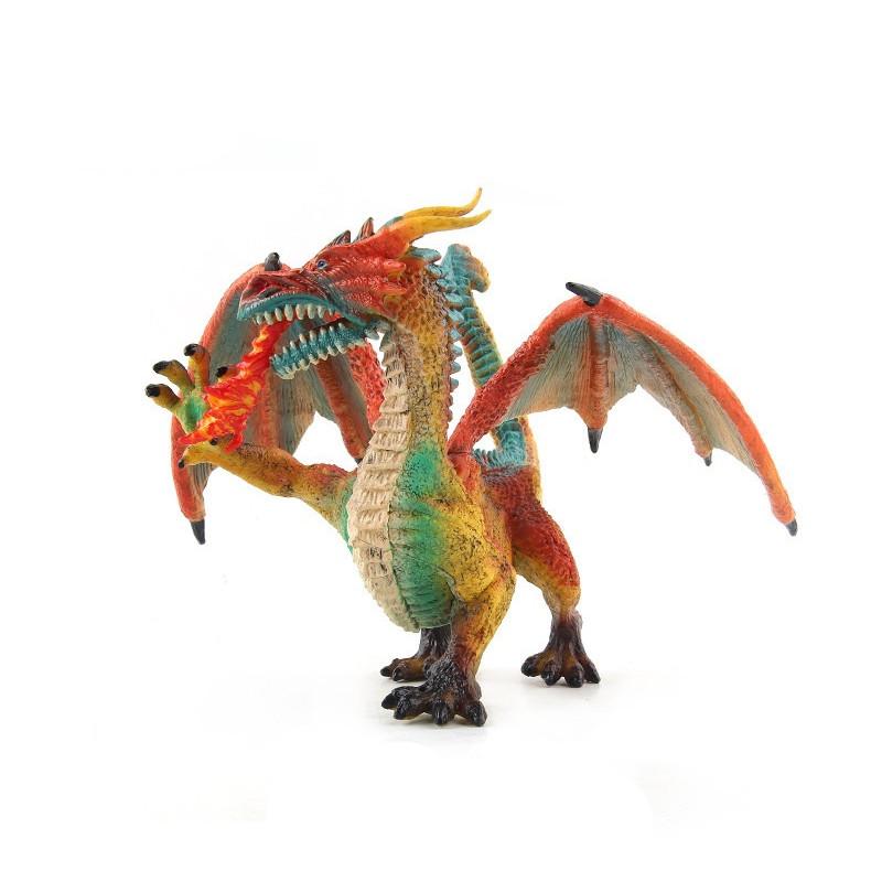 Jurassic Dinosaur Model Pvc Figurine With Wild Dual Head Design For Collectors And Display