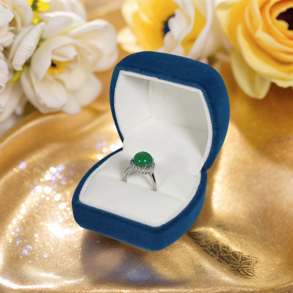 1pc Engagement Velvet Ring Box Jewelry Display Storage Boxes For Wedding Ring Valentine's Day Gift Organizer Earrings