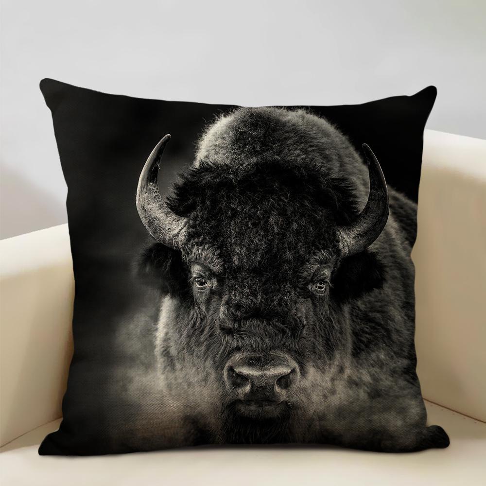 Animal Series Cushion Cover Nice Cow Sofa Decorative Pillow Cover Custom Pillow Case Outdoor Leisure Chair Waist Pillow Case