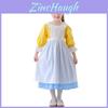 Halloween Farm Girl Costume With Polyester Fabric For Kids Stage Performance