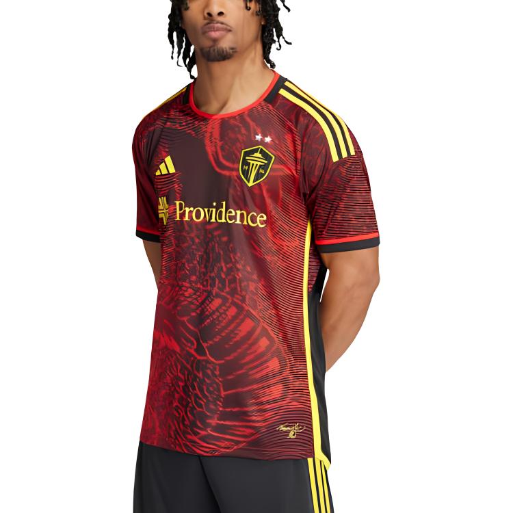 Adidas Seattle Sounders FC 23/24 Away Authentic Jersey Red Men Streetwear IS4892