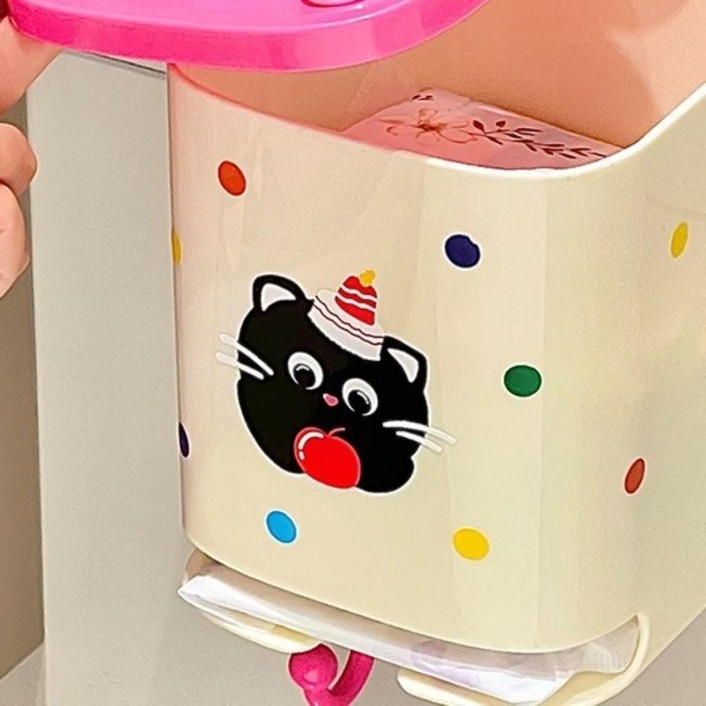 Cartoon Sanitary Pad Storage Box Plastic Bathroom Shelf Face Towel Organization