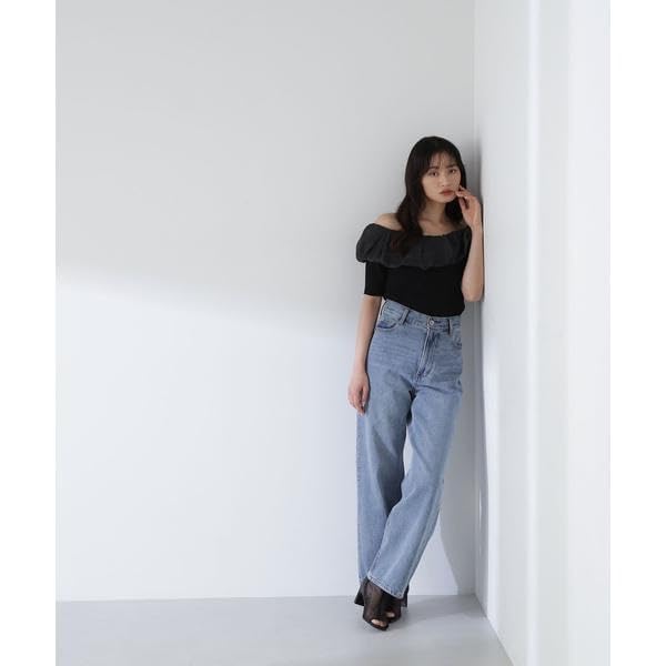 Beauty Sweater Arrives Balloon Sheer Knit Sweater for Gray Lavender [Natural Basics] [Pre-order Mid-to-late May] Décolleté Women,