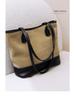 High-End Women's Genuine Leather Tote - Large Capacity, Silk Matte Finish