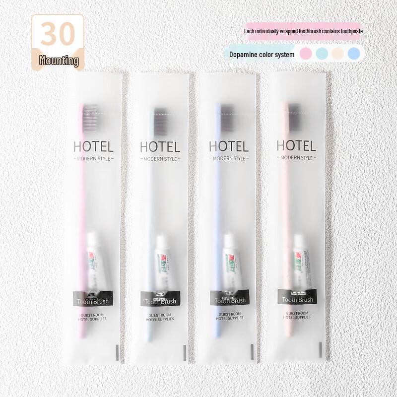 Disposable Toothbrushes with Toothpaste (30-Pack)