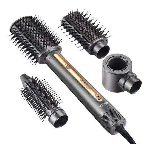 VEVOR Hair Air Styler and Dryer Brush, 4-in-1 Multi Hair Styler, 110,000 RPM High-Speed Ionic Hot Air Styler with 3 Brushes & 1 Nozzle