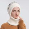 Elastic Hooded Thermal Cap Woolen Cold Proof Scarf Korean Style Knitted Hat  School