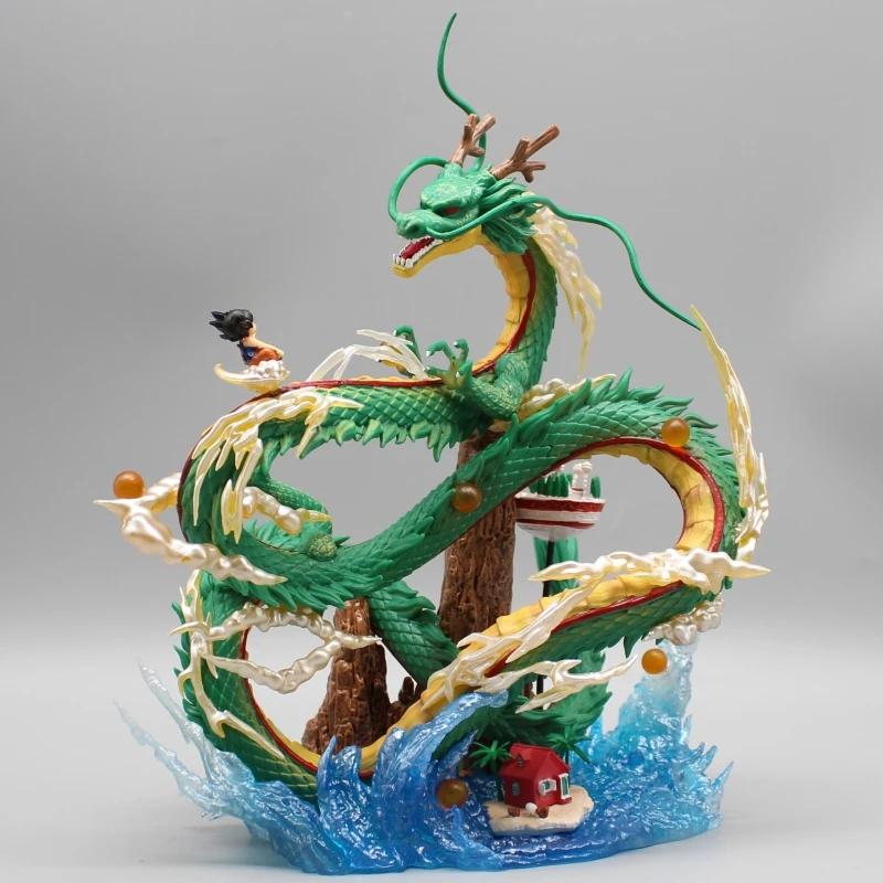 Anime figurky Goku a Shenron Model figurky Pvc Socha Kolekce panenek Pokoj Ornament Hračka Dárek