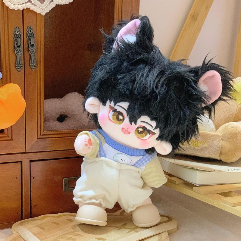20cm Kawaii Plush Cotton Doll Idol Stuffed Super Star Figure Toys Signs Anime Time Agent Fat Body Doll Can Change Clothes Gifts