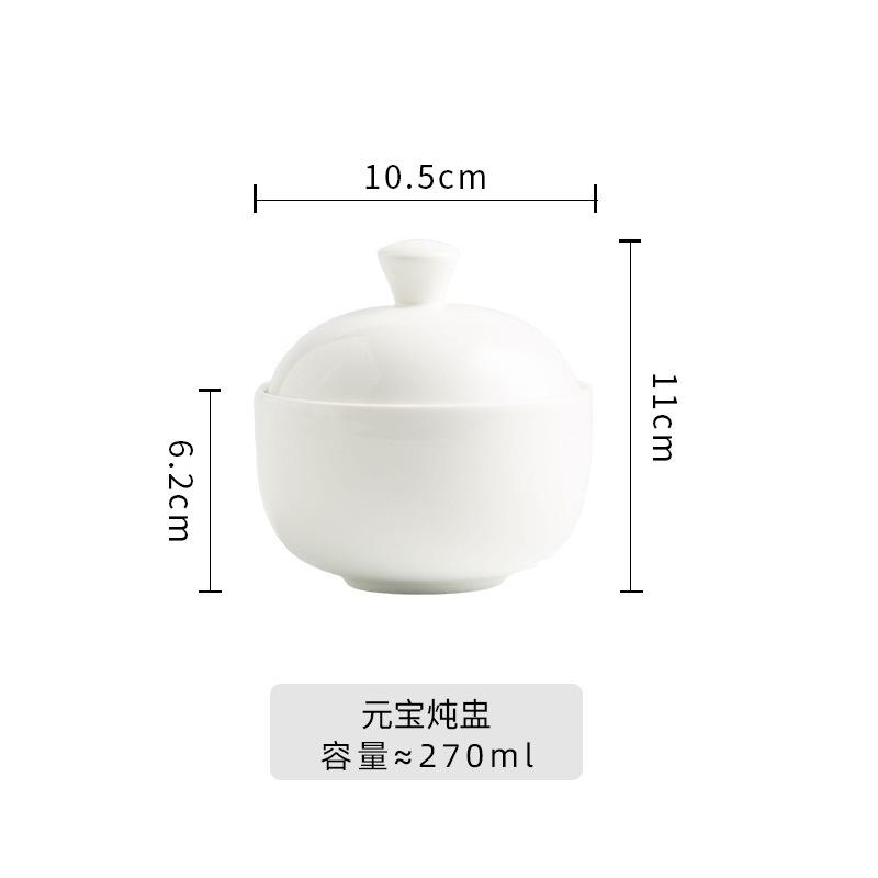 Eintopf-Tasse, High-End Hotelgeschirr, Restaurant-Spezialität Wasserdicht Vogelnester, Suppenflügelbecher mit Deckel, Chinesische Gedämpfte Eierschale für eine Person