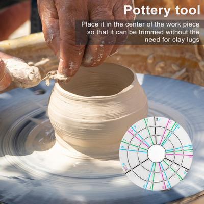 Náradie na orezávanie keramiky Spinner Tool Keramické kotúče na orezávanie kolies Hlinené nástroje pre hrnčiarov Jednoduché použitie Dizajn farebných mierok Profesionálna práca na reštaurovanie keramiky