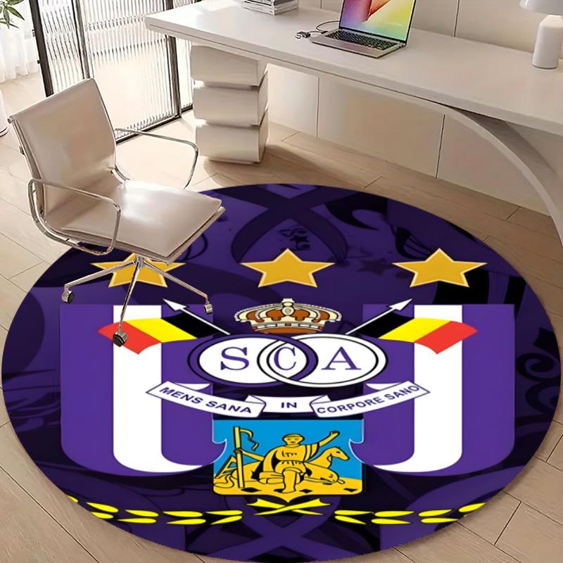 Personalized Anderlecht Round Chair Office Rug - Perfect for Mat, Office Chair & More - Ideal Gift for Birthdays and Holidays