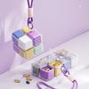 Magic Cube Pill Box With Lanyard Portable Pill Box Medicine Packaging Box Suitable For Pocket Travel Vitamin Tablet Storage Box