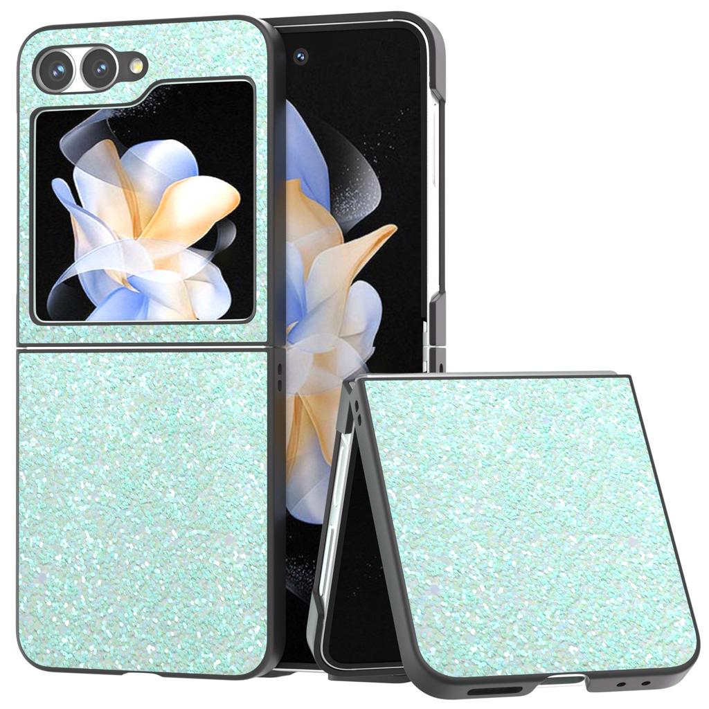 For Samsung Galaxy Z Flip7 FE 5G/Z Flip6 5G Case Colored Glitter Leather+PC Shockproof Phone Cover