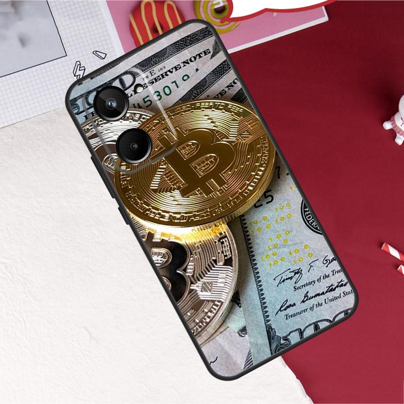 Bitcoin BTC For Realme 14 10 11 12 13 Pro Plus C65 C67 C63 C61 C55 C51 C53 C35 C75 GT6 GT7 15 Pro Case