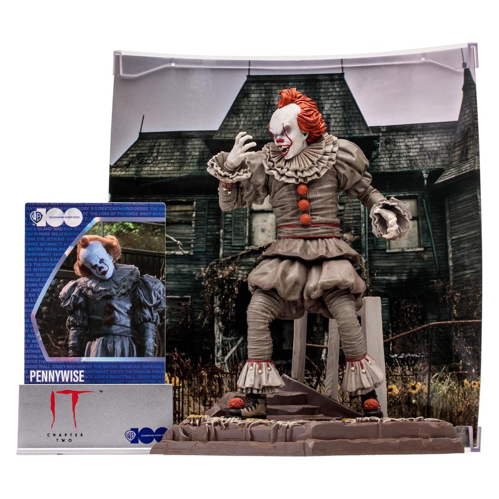 McFarlane Toys - WB 100: Pennywise (It Chapter Two) Movie Maniacs 6-inch Pose Figure