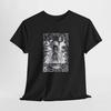 Hooded Samurai Sho-gun Uesugi Tee | Skeleton Cloak, Monochrome Gothic Shirt