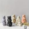 Creative DIY Animal Three Kittens Silicone Mold Stacking Cats Cute Aroma Candle Plaster Ornaments Car Aromatherapy Molds