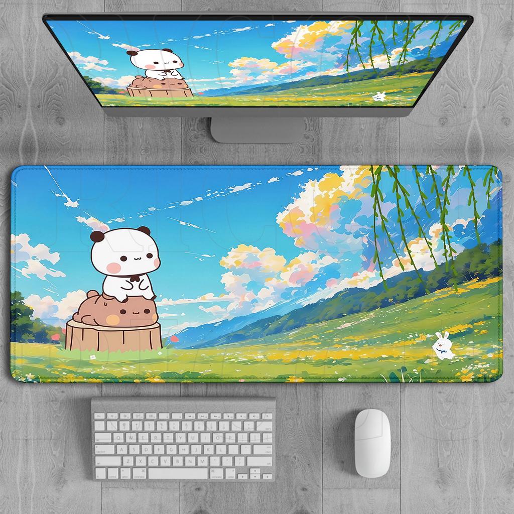 BuBu DuDu Natural Rubber Mouse Pad carpet Cute HD Desk Mat Extended Gaming Keyboard Mats Large PC Accessories XXL Gamer Mousepad