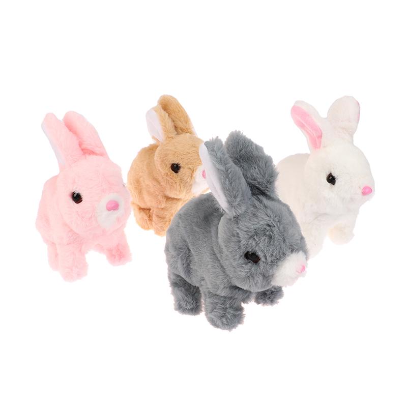 Plush Rabbit Toy Robot Bunny Walking Jumping Running Animal Shake Ears Cute Electric Pet for Kids Birthday Gifts