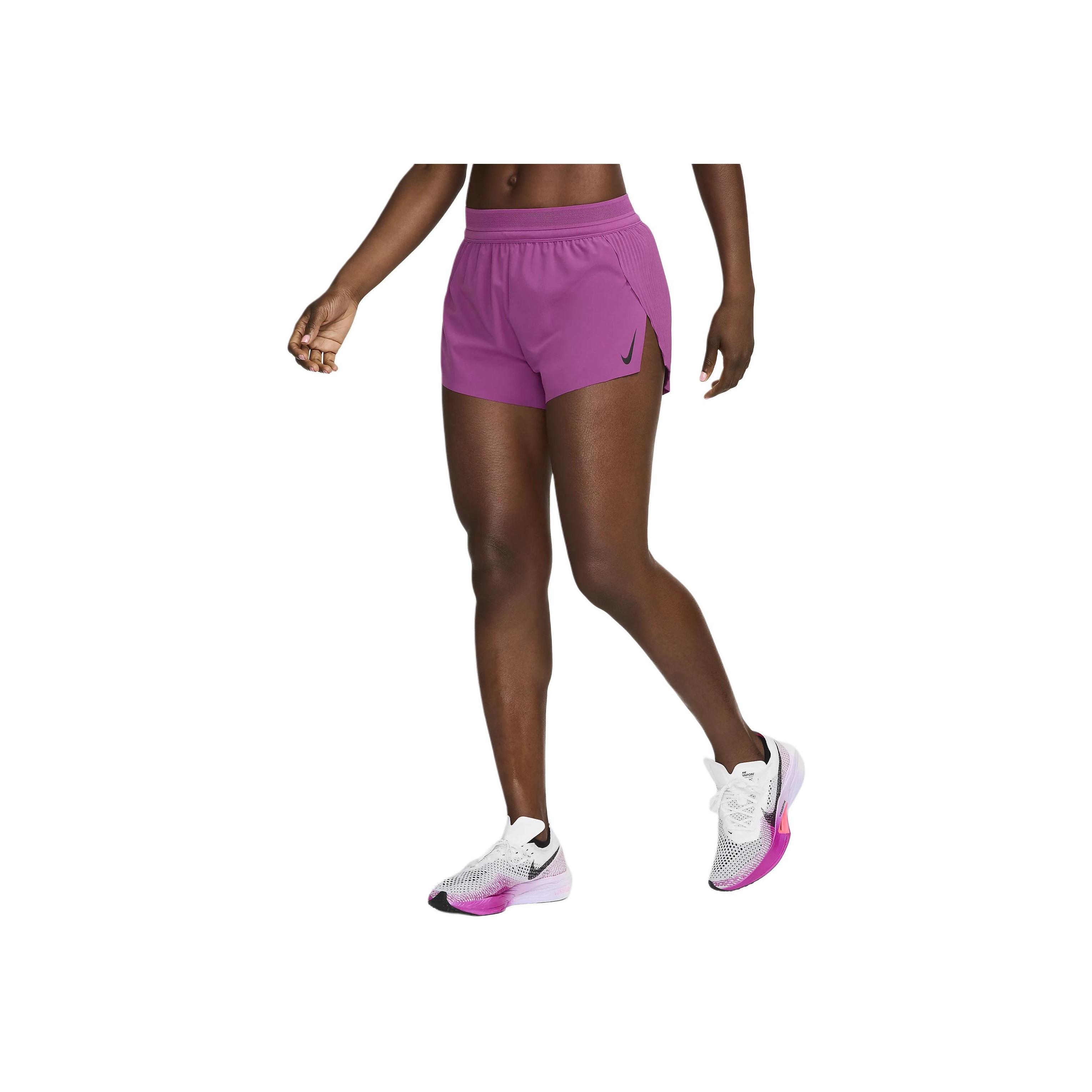 

Nike Aeroswift Dri-Fit Adv Кружевные Модные Влагоотводящие Однотонные Шорты Три Четверти Повседневные Женские шорты Горячий Фиолетовый FN2328-518 S