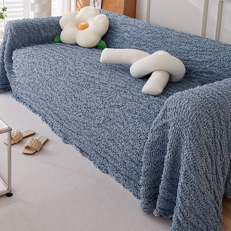 

Кремовая серия, чехол для дивана из жатого хлопка, полотенце, универсальная нескользящая подушка для дивана Four Seasons, цельный универсальный чехол для дивана с полным покрытием 180*130