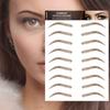 1 Sheet 6D Natural Black Brown Eyebrow Tattoo Sticker, Waterproof And Sweatproof Party Prom Dress Up Quick Makeup Disposable Temporary Eyebrow Tattoo