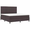 Box Spring Bed with Mattress Dark Brown 180 x 200 cm Fabric