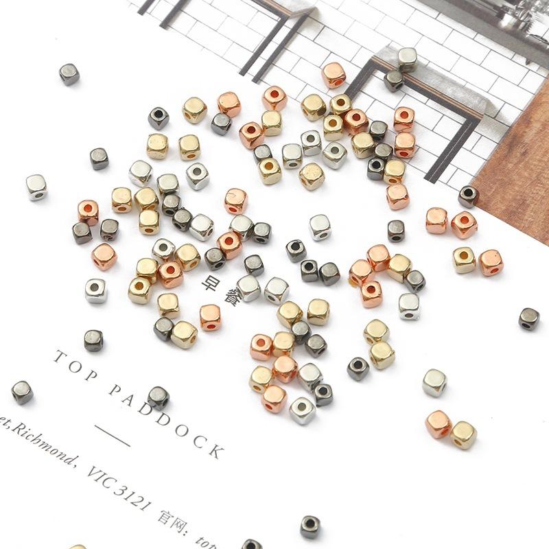 3 mm MiNi För Smyckestillverkning Smyckestillbehör 200 st-300 st Armband DIY Halsband CCB 4 mm Fyrkantiga Mellanläggspärlor