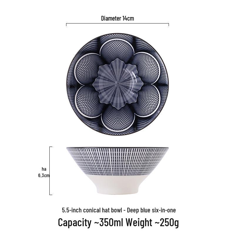 5.5-Inch Nordic Ceramic Bowl for Soup, Dessert, Ice Cream, and Rice