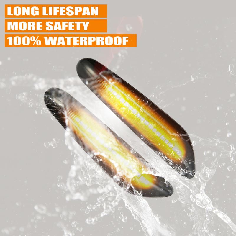 2x Dynamic LED Fender Light Side Marker For BMW 1 3 5 Serie E46 E60 E61 E81 E82 E87 E88 E90 E91 E92 E93 X1 E84 X3 E83 X5 E53