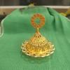 Golden Hollow Middle Eastern Incense Burner - Metal Aroma Cone Sandalwood Holder