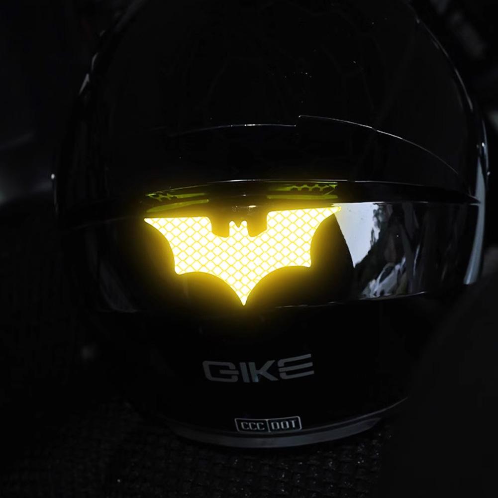 3Pcs/ Set Bat Car Reflective Sticker Electric Vehicle Warning Stickers Safely Night Helmet Decorative Decals Accessoire Voiture