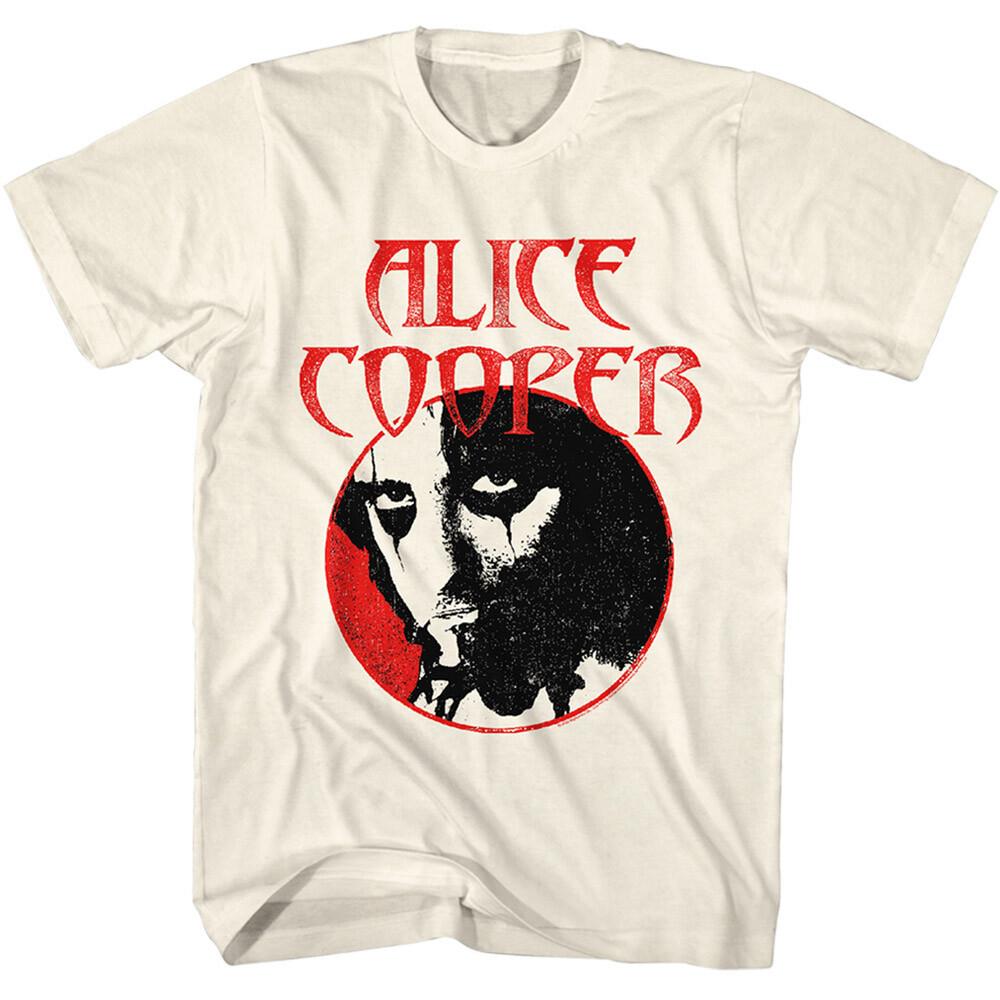Alice Cooper Zlý vzhled Kruhový emblém Pánské tričko Shock Rock Tour Merch Unisex tričko