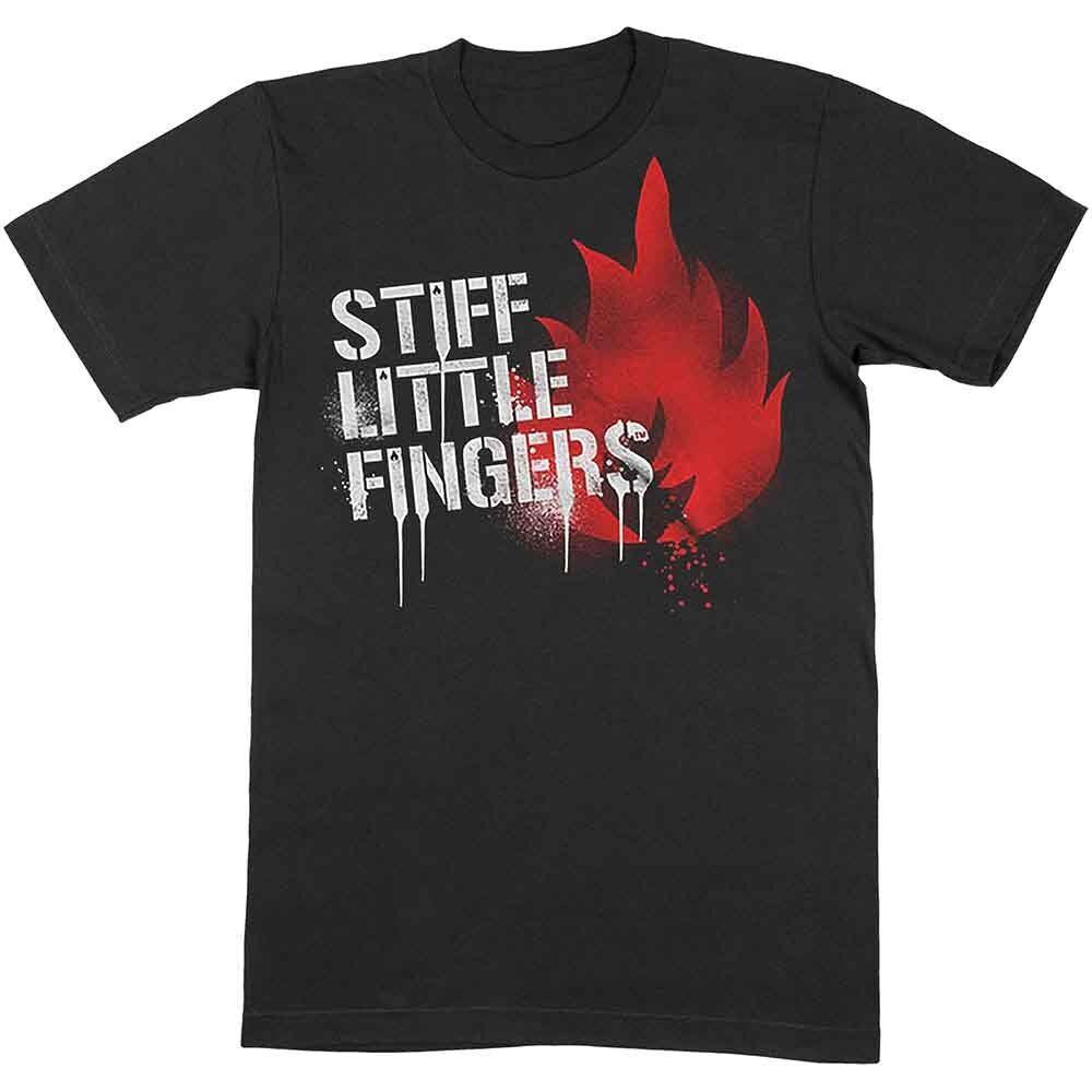 Stiff Little Fingers Graffiti T-Shirt Black New Unisex T-Shirt S