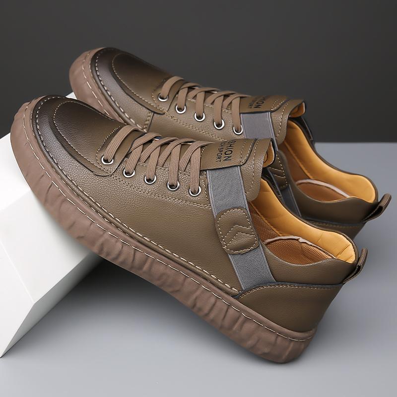 New Arrival Genuine Leather Mens Oxford Shoes Breathable Outdoor Sneakers Handmade Antiskid Casual Shoes Versatile Walking Shoes