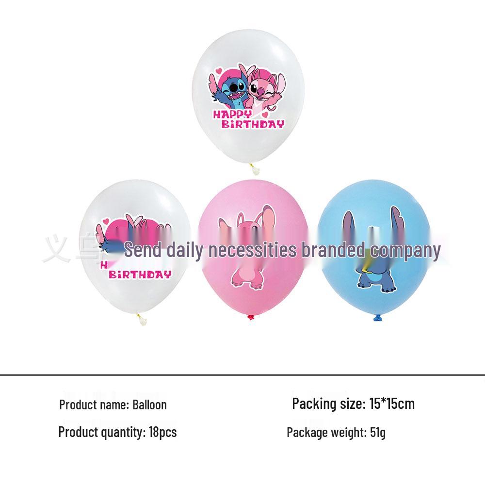 Pink Lilo & Stitch Party Set: Plates, Cups, Napkins, Tablecloths, Goodie Bags, Banners, Invitations