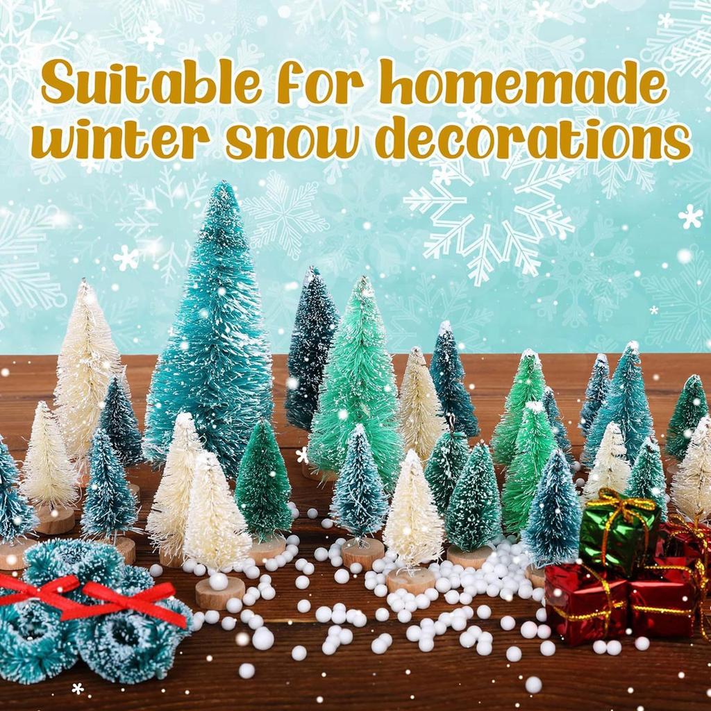 Mini Christmas Tree Small Artificial Christmas Tree Set Artificial Decorative Centerpiece Holiday Decoration For Bedroom Living