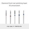 50Pcs Diamond Milling Cutter For Manicure Electric Nail Drill Bits Accessory Pedicure Machine Nail File Gel Remover Tool