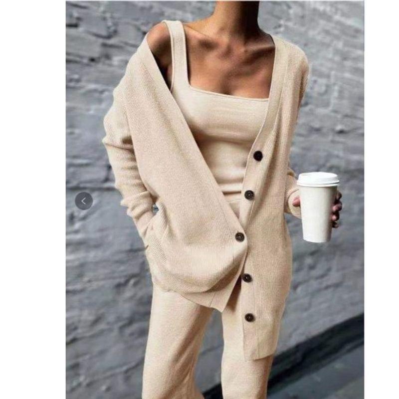 

plus Size Women s Single-Breasted V Neck Sweater Vest Khaki 2XL