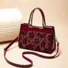 Embroidered Gift for Mom  Wedding Bag  Shoulder Bag  Crossbody Bag  Floral Pattern  Handcrafted Leather Women's Bag