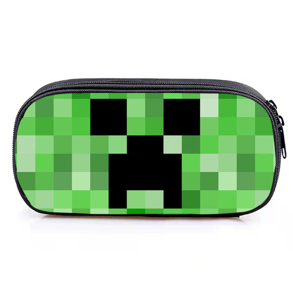 Minecraft Game Student Large Capacity Pencil Bag Stationery Bag Cartoon Pencil Bag Storage, Stationery Box