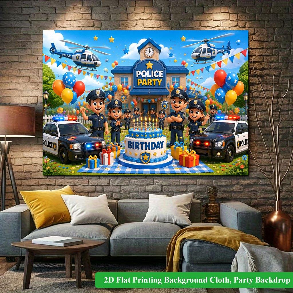 2D Flat Backdrop1pc Theme Birthday Party Scene Backdrop Banner Polyester Wall Decor For Living Room Bedroom Office Outdoor Decor Party