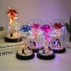 Eternal Life Flower Glass Cover Rose Valentine'S Day Gift Led Lights Christmas Ornaments
